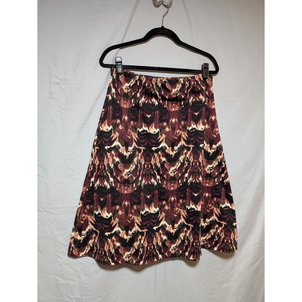 Cato Mirror Abstract Ikat-Inspired Print Boho A-Line Skirt Women's Medium